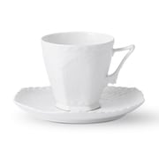 1052691 [ロイヤル コペンハーゲン ホワイトフルーテッド フルレース コーヒー カップ＆ソーサー 140ml 国内正規品]