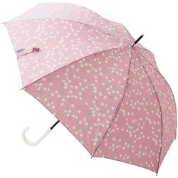 長傘 婦人用 晴雨兼用 フロータス コットンフラワー 60cm ジャンプ式 8本骨 UV加工 ペールピンク 1026810