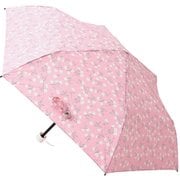 10268 [コットンフラワー ペールピンク 折傘 55cm UV対応]