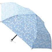10268 [コットンフラワー ペールスカイ 折傘 55cm UV対応]