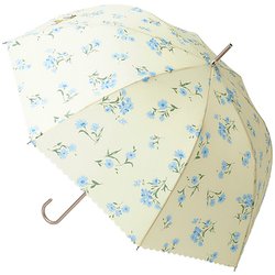 長傘 婦人用 晴雨兼用 estaa マーガレット 60cm ジャンプ式 8本骨 UV加工 ベージュ 1024110