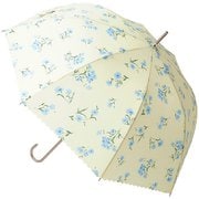 長傘 婦人用 晴雨兼用 estaa マーガレット 60cm ジャンプ式 8本骨 UV加工 ベージュ 1024110