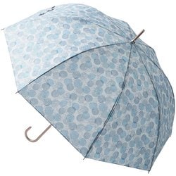 長傘 婦人用 晴雨兼用 estaa ドットフラワー 60cm ジャンプ式 8本骨 UV加工 ターコイズブルー 1024210