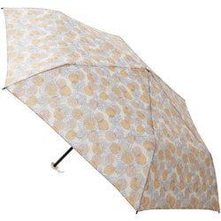 折りたたみ傘 婦人用 晴雨兼用 estaa ドットフラワー 54cm 手開き式 UVカット加工 オレンジ 1024232