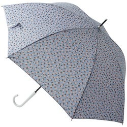 長傘 婦人用 晴雨兼用 estaa ビーンズドット 60cm ジャンプ式 7本骨 UV加工 サックスブルー 1024710