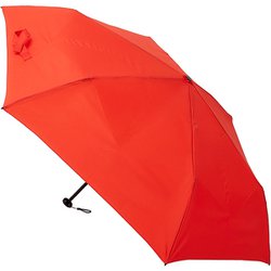 折りたたみ傘 晴雨兼用 URAWAZA プレーン 55cm 手開き式 UVカット加工 オレンジ 1026302