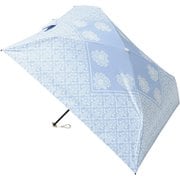 30125 [ダマスク サックスブルー 折傘 50cm 晴雨兼用]