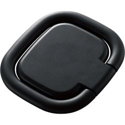 タブレット用 リング 背面貼付けタイプ 360度回転 落下防止 スタンド機能付き ブラック TB-STRHA01BK