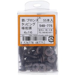 鉄ブロンズ極低頭タッピング4×16 入数55入 548-775