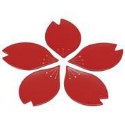 J-Story はなびら銘々皿揃 赤 6P-611