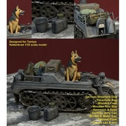 DD35197 WWII ドイツ空軍ケッテンクラート用アクセサリーセット（番犬付） [1/35スケール レジン製ミリタリーフィギュア]