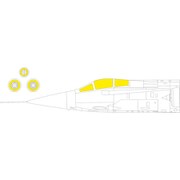 EX851 F-104A/C 「T-フェース」両面塗装マスクシール （キネティック用） [1/48スケール マスキングシール]