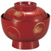 4.5雑煮椀 光輪松 総朱 3T-417