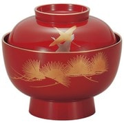 大名雑煮椀 飛翔 赤渕金 3T-405