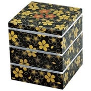 6.5角三段重 華の舞 黒 (シール付) 7R-773