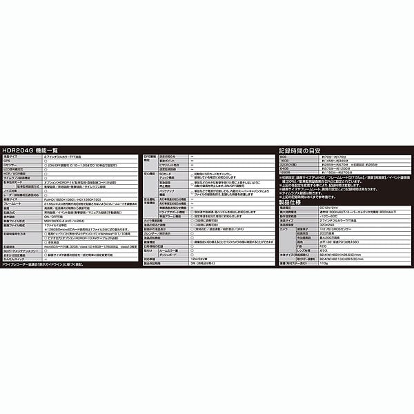 新色追加 コムテック COMTEC 200万画素Full HD高画質 超広角168° ドライブレコーダー HDR204G  notimundo.com.ec