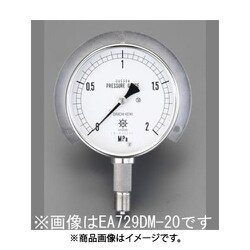 G3/8"/100mm/0-3.0MPa つば付圧力計（ステンレス） EA729DN-30