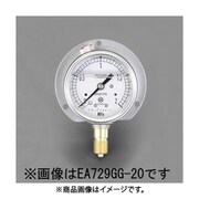 100mm/0-5.0MPa つば付圧力計（グリセリン入） EA729GJ-50