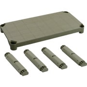 TPT-345S-MOD [TRUSCO プラ棚用 棚板セット 棚板間隔高さ372mm用脚4本付 つや消しОD]