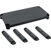 TPT-345S-MBK [TRUSCO プラ棚用 棚板セット 棚板間隔高さ372mm用脚4本付 つや消しブラック]