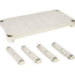 TPT-345SA [TRUSCO プラ棚用 棚板セット 棚板間隔高さ372mm用脚4本付 ネオグレー]