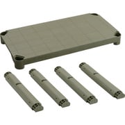 TPT-344S-MOD [TRUSCO プラ棚用 棚板セット 棚板間隔高さ515mm用脚4本付 つや消しОD]