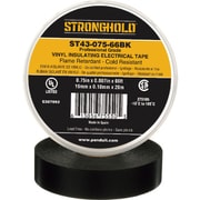 ストロングホールド StrongHoldビニールテープ 耐熱・耐寒・難燃 プロ仕様グレード 黒 幅19.1mm 長さ20m ST43-075-66BK ST43-075-66BK
