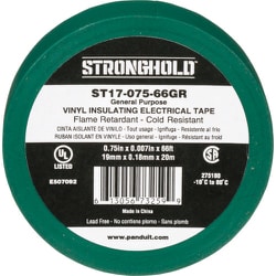 ストロングホールド StrongHoldビニールテープ 一般用途用 緑 幅19.1mm 長さ20m ST17-075-66GR ST17-075-66GR