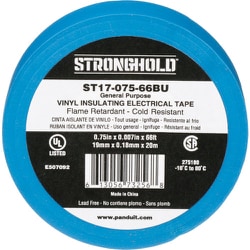 ストロングホールド StrongHoldビニールテープ 一般用途用 青 幅19.1mm 長さ20m ST17-075-66BU ST17-075-66BU