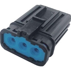 P-CE01A6-03B0-02 [TRUSCO 防水コネクタ ソケットハウジング 3芯 中継・基板用（10個入） 被覆外径φ2.2～2.8 黒]