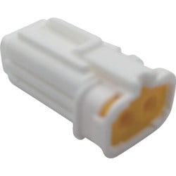 TRUSCO 防水コネクタ ソケットハウジング 2芯 中継・基板用（10個入） 被覆外径φ1.7～2.3 白 P-CE01A6-02N0-01