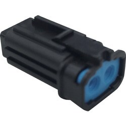 P-CE01A6-02B0-02 [TRUSCO 防水コネクタ ソケットハウジング 2芯 中継・基板用（10個入） 被覆外径φ2.2～2.8 黒]