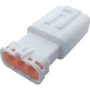 P-CE01A5-03N0-02 [TRUSCO 防水コネクタ ソケットハウジング 3芯 中継用（10個入） 被覆外径φ2.2～2.8 白]