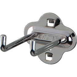 HK-2108 [SHUTER パンチングパネル用L字フックダブル 80mm（10個入り）]