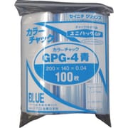 GP G-4 COLOR CHAKKU AO [セイニチ ユニパック GP G‐4 カラーチャック アオ 200×140mm 100枚入]