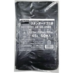 TRUSCO スタンダードゴミ袋 黒 45L 50枚入 GB-45BK