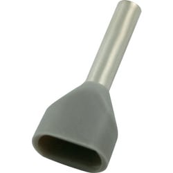 FTT7508-GY [TRUSCO フェルール圧着端子 絶縁スリーブ付き ツインタイプ 0.75-8 100個入]