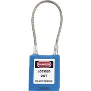 14687-1 [セーフラン ロックアウト用ケーブルパドロック 青]