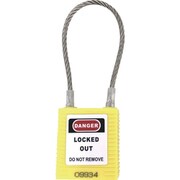 14686-1 [セーフラン ロックアウト用ケーブルパドロック 黄]