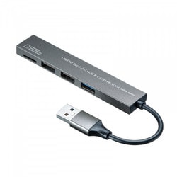 USB 3.2 Gen1＋USB2.0 コンボ スリムハブ（カードリーダー付き） USB-3HC319S