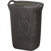 CV-303 [ニットランドリーふた付きバスケット 57L ブラウン]