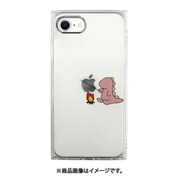 AK18881iSE3 [iPhone SE（第3世代）/SE（第2世代）/8/7/6s/6用 ソフトスクエアケース たき火ダイナソー PK]