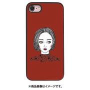 DS10433iSE3 [iPhone SE（第3世代）/SE（第2世代）/8/7/6s/6用 ブラックケース 少女のイラスト RD]