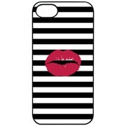DS8299iSE3 [iPhone SE（第3世代）/SE（第2世代）/8/7/6s/6用 ブラックケース ボーダー×リップ]