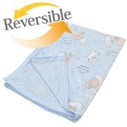両面使えるクールケット ハーフケット ふんわりパイル＆接触冷感 しろくま柄 約100cm×140cm ブルー TK121011-76