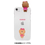 KCE-CSB094iSE3 [iPhone SE（第3世代）/SE（第2世代）/8/7/6s/6用 フィギュア付きソフトクリアケース LINE FRIENDS チョコ]