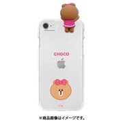 KCE-CSB096iSE3 [iPhone SE（第3世代）/SE（第2世代）/8/7/6s/6用 フィギュア付きソフトクリアケース LINE FRIENDS チョコ]