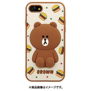 KCL-CHB001iSE3 [iPhone SE（第3世代）/SE（第2世代）/8/7/6s/6用 シリコンケース LINE FRIENDS ハンバーガーブラウン]