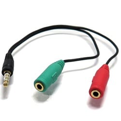 3.5mm 4極ステレオミニ 2分岐ケーブル 0.15m ST35-SM35F