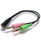 3.5mm 4極ステレオ二 系統混合 変換ケーブル 0.15m ST35-SM35M